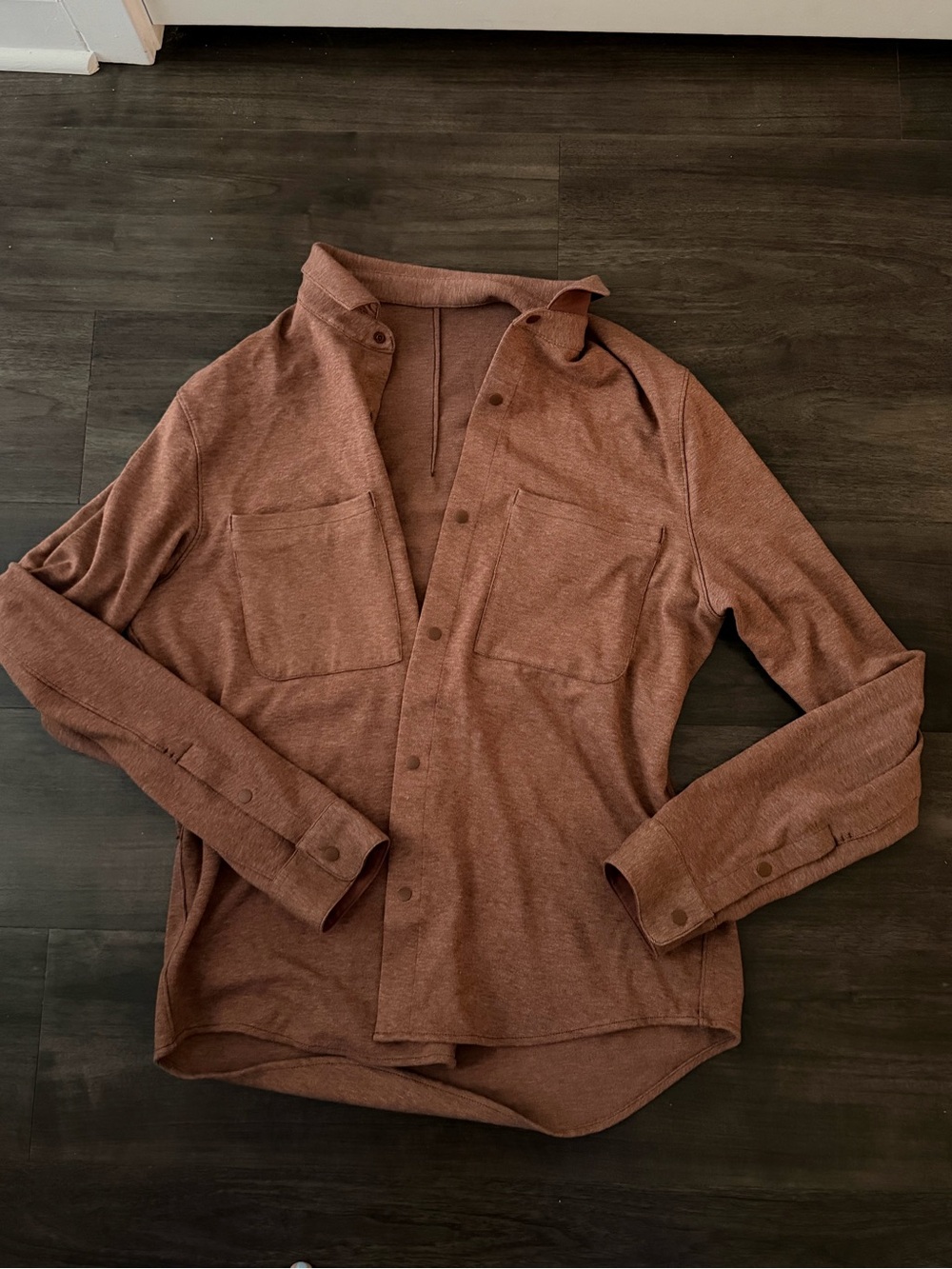 lululemon athletica Men's Button-Front Shirt Jacket in Rust